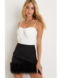 Lulus - Fabulous Vision High-Rise Feather Mini Skirt - Lyst