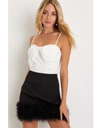 Lulus - Fabulous Vision High-Rise Feather Mini Skirt - Lyst