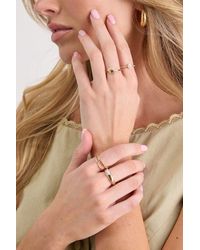 Lulus - Conley Stone Five-Piece Ring Set - Lyst