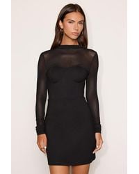 Lulus - Cosmala Bustier Long Sleeve Mini Dress - Lyst