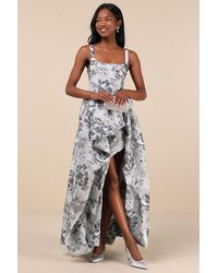 Elliatt - Blossom Jacquard High-Low Maxi Dress - Lyst