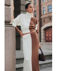 Lulus - Cozy Sophisticate Ivory And Two-Piece Sweater Midi Dress - Lyst