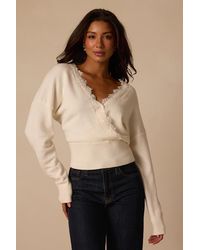 Lulus - Flavia Lace Sweater - Lyst