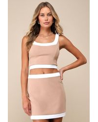 Lulus - Totally Sensational Color Block Bodycon Mini Skirt - Lyst