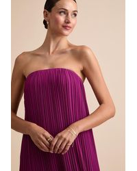 Lulus - Yamuna Pleated Strapless Maxi Dress - Lyst