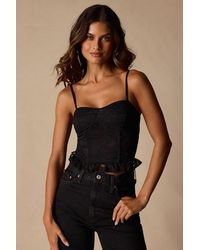 Lulus - Ada Lace Ruffled Bustier Top - Lyst