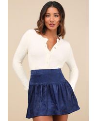 Lulus - Sensational Approach Satin Jacquard Mini Skirt - Lyst