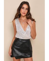 Lulus - Edgy Vibes Vegan Leather Skort - Lyst