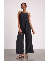 Lulus - Messina Striped Wide-Leg Jumpsuit - Lyst