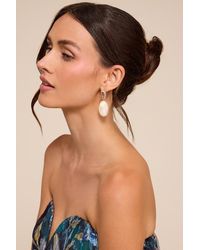 Lulus - Rylie Stone Drop Earrings - Lyst