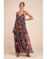 Lulus - Ardelia Multi Floral Backless Shift Maxi Dress - Lyst