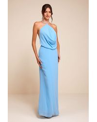 Lulus - Piper Cowl-Front Maxi Dress - Lyst