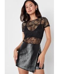 Lulus - Unforgettable Muse Vegan Leather Skort - Lyst