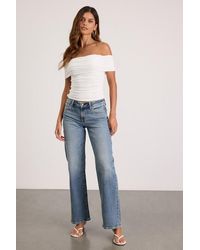 Daze Denim - Keeper Medium Wash Low-Rise Straight Jeans - Lyst