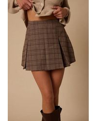 Lulus - Bennington Plaid Pleated Mini Skirt - Lyst