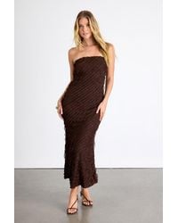 Lulus - Faelyn Strapless Ruffled Midi Dress - Lyst