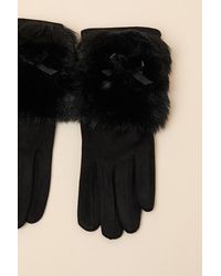 Lulus - Jancy Faux Fur Gloves - Lyst