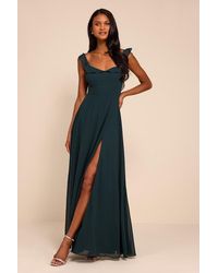 Lulus - Dreamy Admiration Ruffled Maxi Dress - Lyst