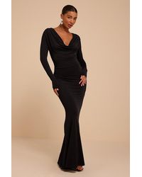 Lulus - Jennifer Jersey Knit Cowl Neck Maxi Dress - Lyst