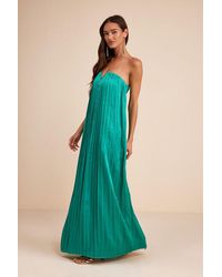 Lulus - Celandine Pleated Strapless Swing Maxi Dress - Lyst