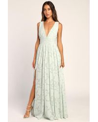 Lulus - Sweet Sophistication Burnout Floral Maxi Dress - Lyst