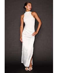 Lulus - Joss Mixed Media Two-Piece Maxi Dress - Lyst