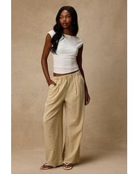 Lulus - Tilly Gingham Mid-Rise Wide-Leg Pants - Lyst