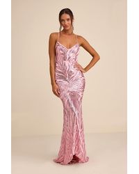 Lulus - Sparkle 'Til Dawn Sequin Lace-Up Mermaid Maxi Dress - Lyst