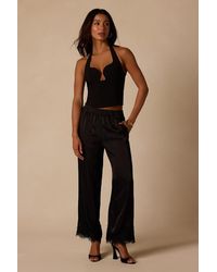 Lulus - Owen Lace Satin Pants - Lyst