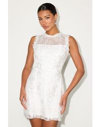 Lulus - Cirella Embroidered Sleeveless Mini Dress - Lyst