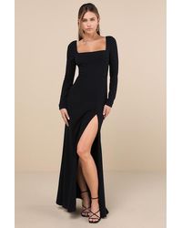 Lulus - Infinitely Elegant Long Sleeve Maxi Dress - Lyst