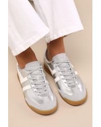 Gola - Torpedo Glimmer And Off Leather Lace-Up Sneakers - Lyst