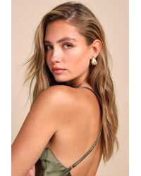 Lulus - Bold Moment Teardrop Earrings - Lyst