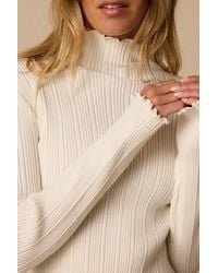 Lulus - Bryce Ribbed Asymmetrical Mock Neck Top - Lyst