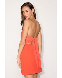Lulus - Nadine Bright Strapless Tie-Back Mini Dress - Lyst
