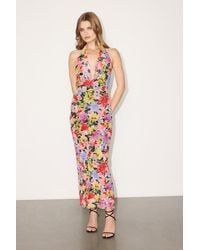 Lulus - Janelle Multi Floral Backless Maxi Dress - Lyst