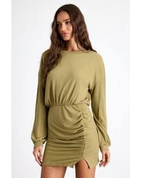 Lulus - Tionne Light Ribbed Long Sleeve Mini Dress - Lyst