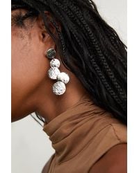 Lulus - Liara Textured Drop Statement Earrings - Lyst