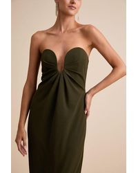 Lulus - Thula Dark Cutout U-Bar Column Maxi Dress - Lyst