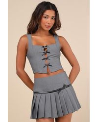 Nia - Agnes Pleated Mini Skirt - Lyst