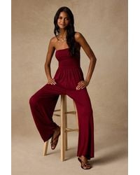 Lush - Flirty Posture Jersey Knit Strapless Jumpsuit - Lyst