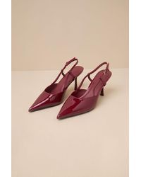 Billini - Isabel Cherry Patent Pointed-Toe Slingback Pumps - Lyst