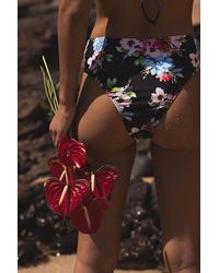 Lulus - Nula Multi Floral Tie-Front Bikini Bottoms - Lyst