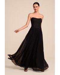 Lulus - Olivia Strapless Bustier Maxi Dress - Lyst