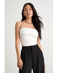 Lulus - Nikora Ponte Knit Strapless Top - Lyst