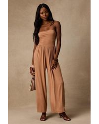 Lush - Flirty Posture Jersey Knit Strapless Jumpsuit - Lyst