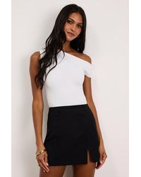 Lulus - Greeting The Season High-Waisted Mini Skirt - Lyst