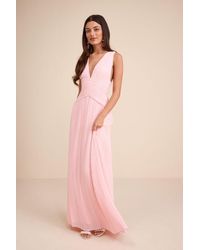 Lulus - Kelina Pleated Drop Waist Maxi Dress - Lyst