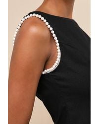 Lulus - Larina Pearl Trim Tank Top - Lyst