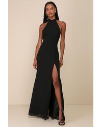 Lulus - Captured Your Heart Halter Maxi Dress - Lyst